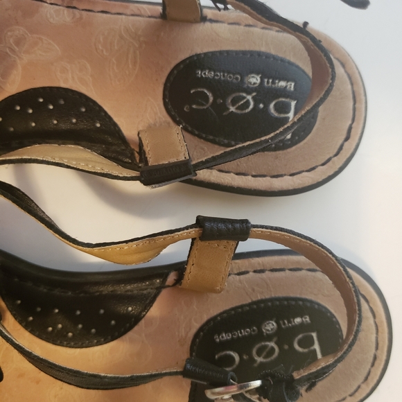 B.O.C. women's black leather sandals size 10 EU 42 - Picture 9 of 13
